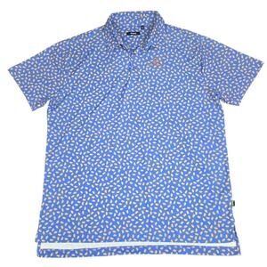 Breezy The Bobby Caesars Polo Shirt Mens XL Pink Rose Creek Golf Oklahoma Food